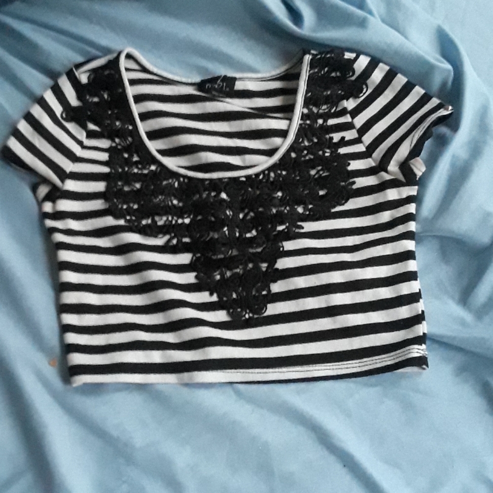 Embroidered crop top